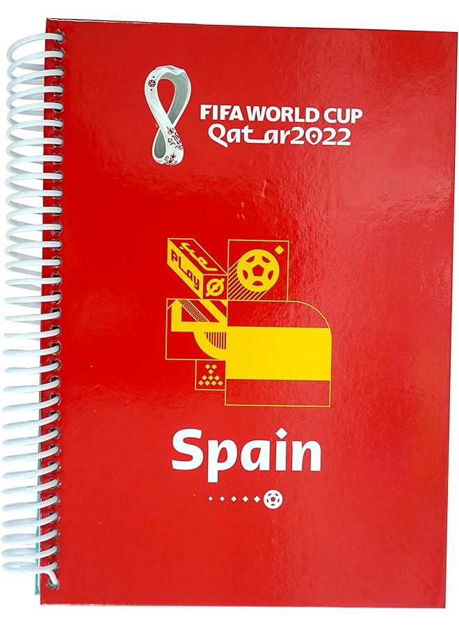 فيفا Wc 2022 Country A5 دفتر حلزوني 60 ورقة غلاف صلب 21.5 سم × 15 سم إسبانيا 12426 - Image 1