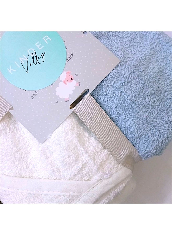 كايندر فالي Kinder valley blue & white hooded towel bundle - Image 2