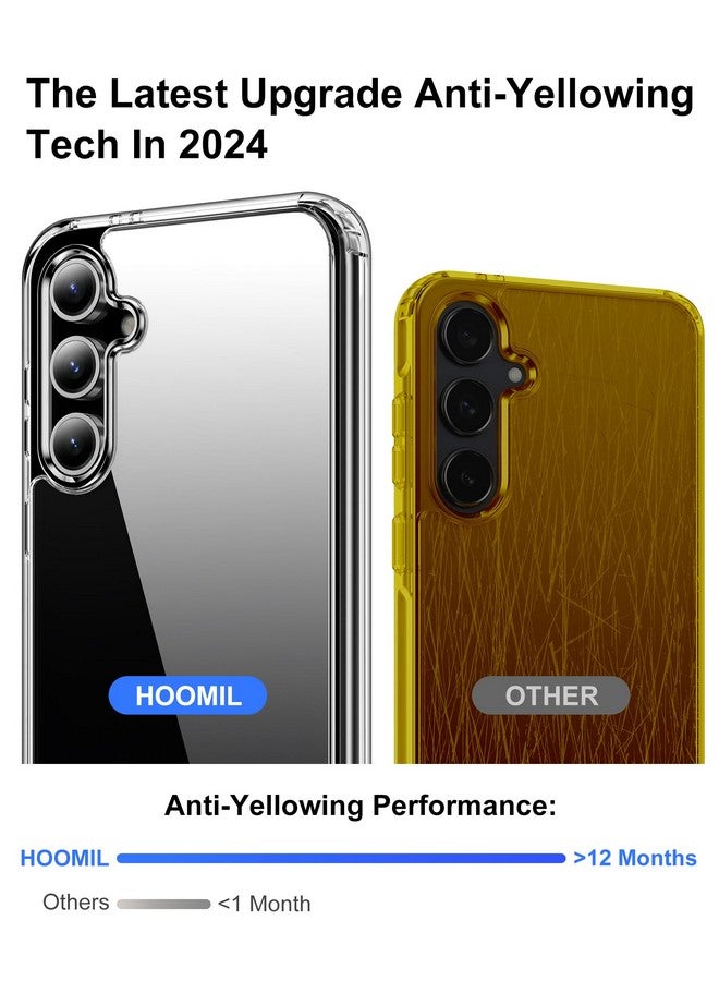 HOOMIL Case for Samsung Galaxy S24 FE 6.7-Inch, Non-Yellowing, Drop Protection, Anti-Scratch Transparent Hard Back Phone Cover - Crystal Clear - Image 4