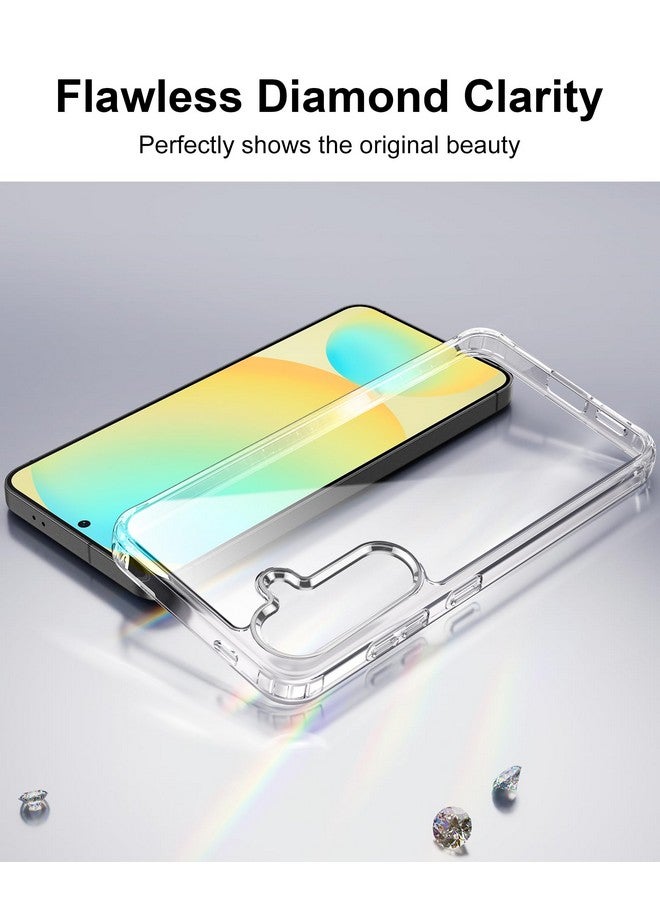 HOOMIL Case for Samsung Galaxy S24 FE 6.7-Inch, Non-Yellowing, Drop Protection, Anti-Scratch Transparent Hard Back Phone Cover - Crystal Clear - Image 3