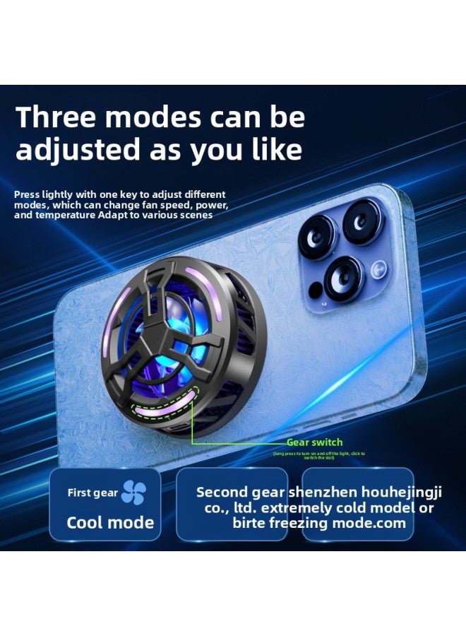 Loquat Refrigeration Semiconductor Magnetic Suction Back Clip Mobile Phone Radiator S13 Live Game Digital Display Direct Supply-Color:S25 Magnetic Semiconductor Refrigeration Mobile Phone Radiator-white (s - Image 4