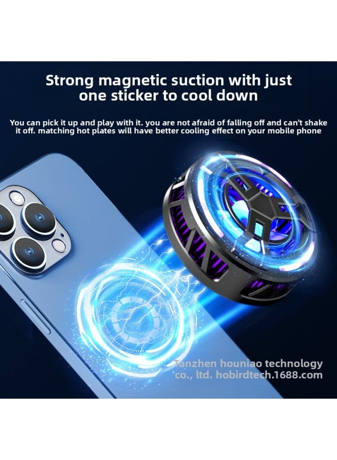 Loquat Refrigeration Semiconductor Magnetic Suction Back Clip Mobile Phone Radiator S13 Live Game Digital Display Direct Supply-Color:S25 Magnetic Semiconductor Refrigeration Mobile Phone Radiator-white (s - Image 3