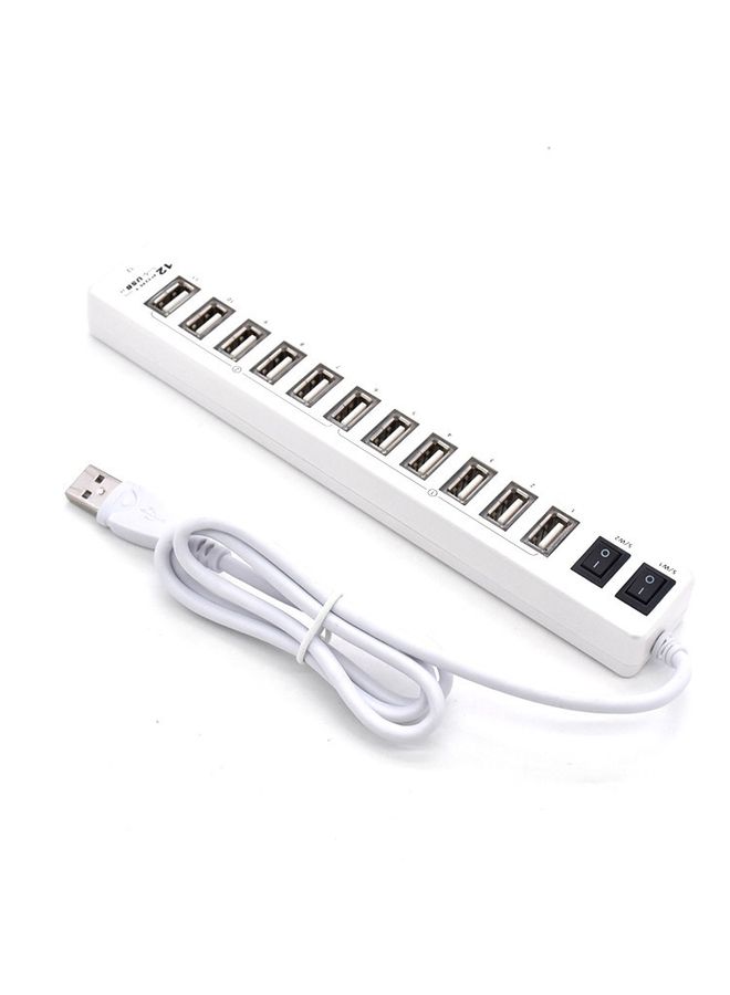 BURAQ 12-Port USB 2.0 HUB，Suitable for Notebook / Netbook(White)  - Image 2