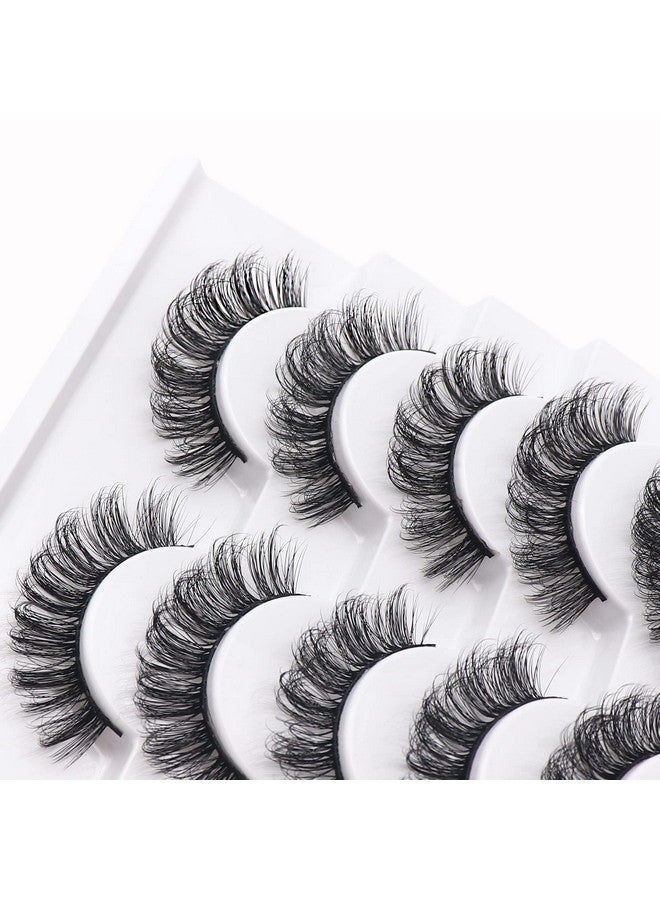 Veleasha Russian Strip Lashes Dd Curl False Eyelashes Fluffy Wispy Faux Mink Lashes 10 Pairs Pack (D03) - Image 2