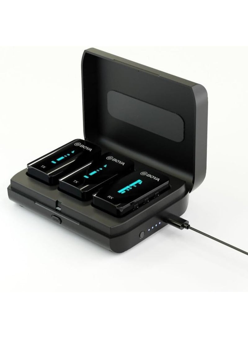 Boya BY-XM6-K2 2.4GHz Dual-Channel Wireless Microphone with Charging Box 1+2 - Image 3