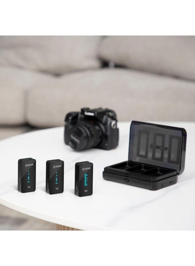 Boya BY-XM6-K2 2.4GHz Dual-Channel Wireless Microphone with Charging Box 1+2 - Image 5