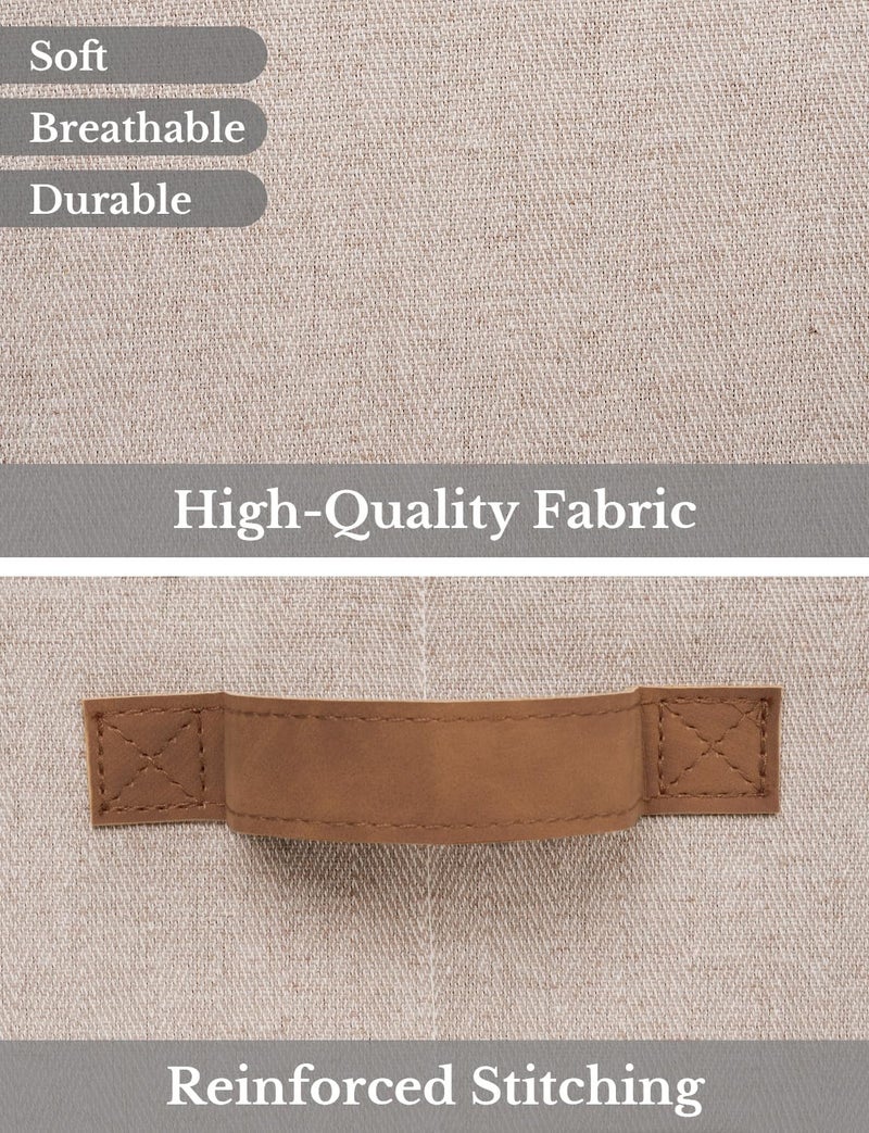 StorageWorks Closet Storage Bins, Trapezoid Organizer Box for Shelves, Fabric Clothes Bin, Foldable Organizing Baskets with Handles, Large, Brown and Beige, 3-Pack - Image 3