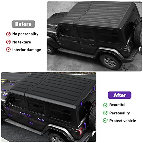 Linskip Full Body Exterior Accessories for 20182025 2026 Jeep Wrangler JL 4xe 4 Door Front Engine HoodSide Door HingeRear WindowSide FenderDoor Handle Full Set Purple 22Pcs - Image 3