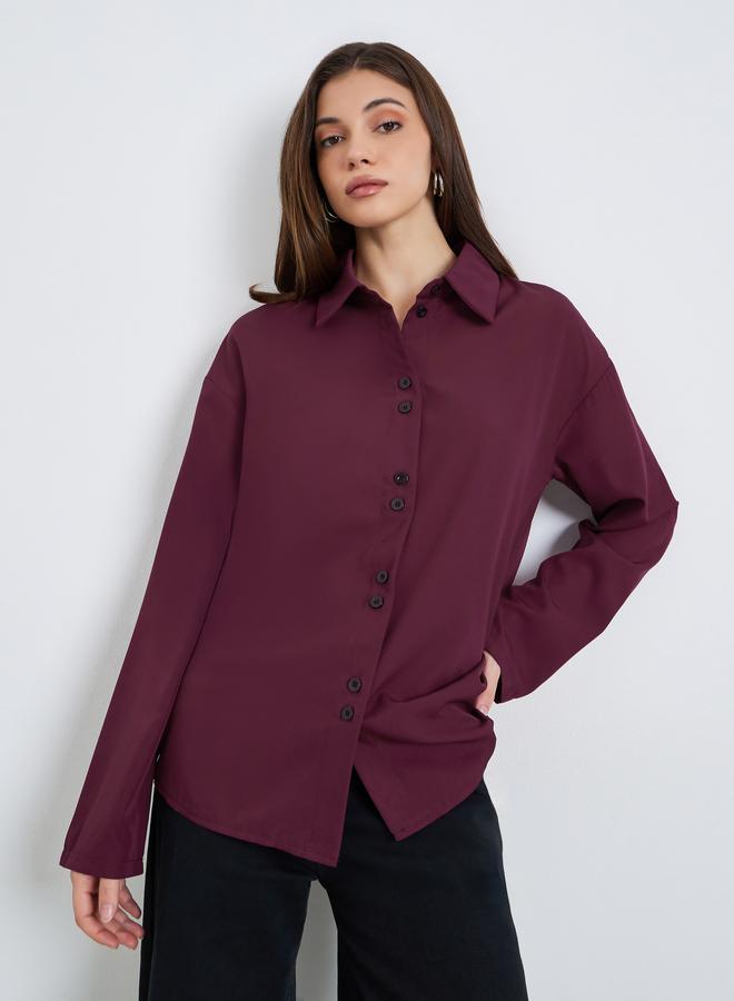 ستايلي قميص نسائي بأكمام طويلة فضفاض - Image 1