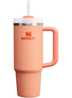 Stanley STANLEY Quencher H2.0 40oz Insulated Tumbler with FlowState Straw Lid – Nectarine Finish – Travel-Ready Stainless Steel Mug with Handle, Splash-Resistant and Ergonomic for All-Day Hydration  - Image 4