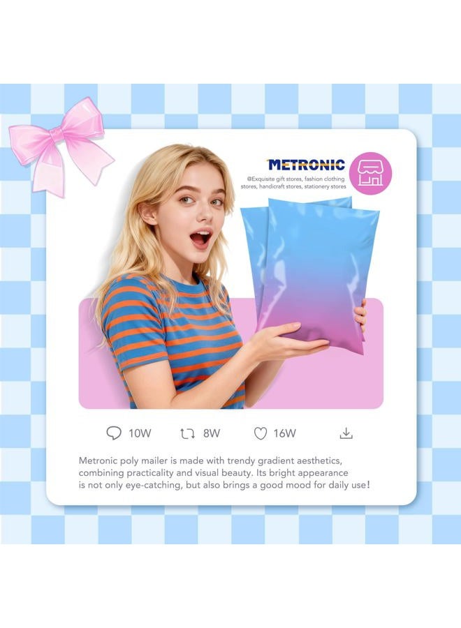 Metronic Cute Poly Mailers 10x13" 20pc Small Shipping Bags, Strong Adhesive Mailers Poly Bags for Small Business, Waterproof Mailing Envelopes for Packing Shipping Clothes Gifts, Gradient BluePink - Image 5