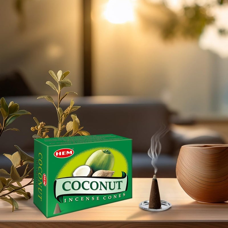 HEM Coconut Incense Cones - Case of 12 Boxes with 120 Cones - Image 5