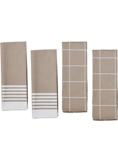ZWILLING JA Henckels 4pc Kitchen Towel Set QuickDrying LintFree MachineWashable Taupe
