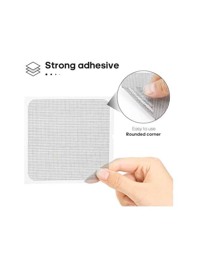 The Bros Desert-Proof Window Screen Repair Kit, 14 Sheets Heavy Duty Fiberglass Patches (3 Sizes) for Sandstorm Damage, Heat-Resistant Adhesive Mesh Tape, Strong Adhesive Fiberglass - Image 5