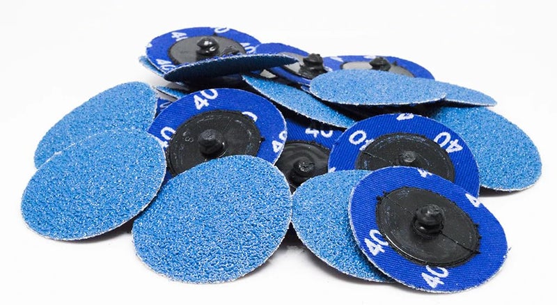 Benchmark Abrasives أقراص صنفرة 2 بوصة بتغيير سريع من زيركونيا - قرص صنفرة للثقب وطحن المعادن لإزالة الصدأ والتلميع (25 حزمة)، 36 حبيبة - Image 1