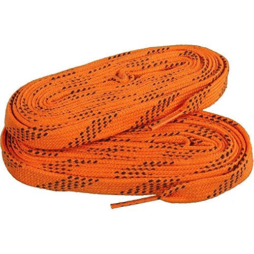 Elite Hockey Prolace Waxed Hockey Skate Laces (Orange, 108") - Image 2