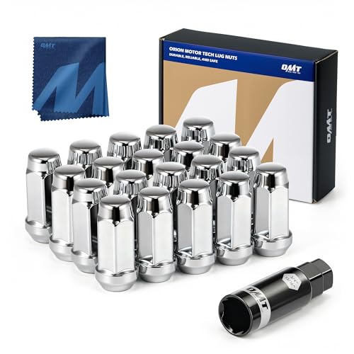 Orion Motor Tech 1/2x20 Lug Nuts, 1/2''-20 Wheel Lug Nuts Compatible with Ford Explorer Jeep Grand Cherokee Wrangler Liberty Commander Lincoln MKX and More, Set of 20 - Image 1