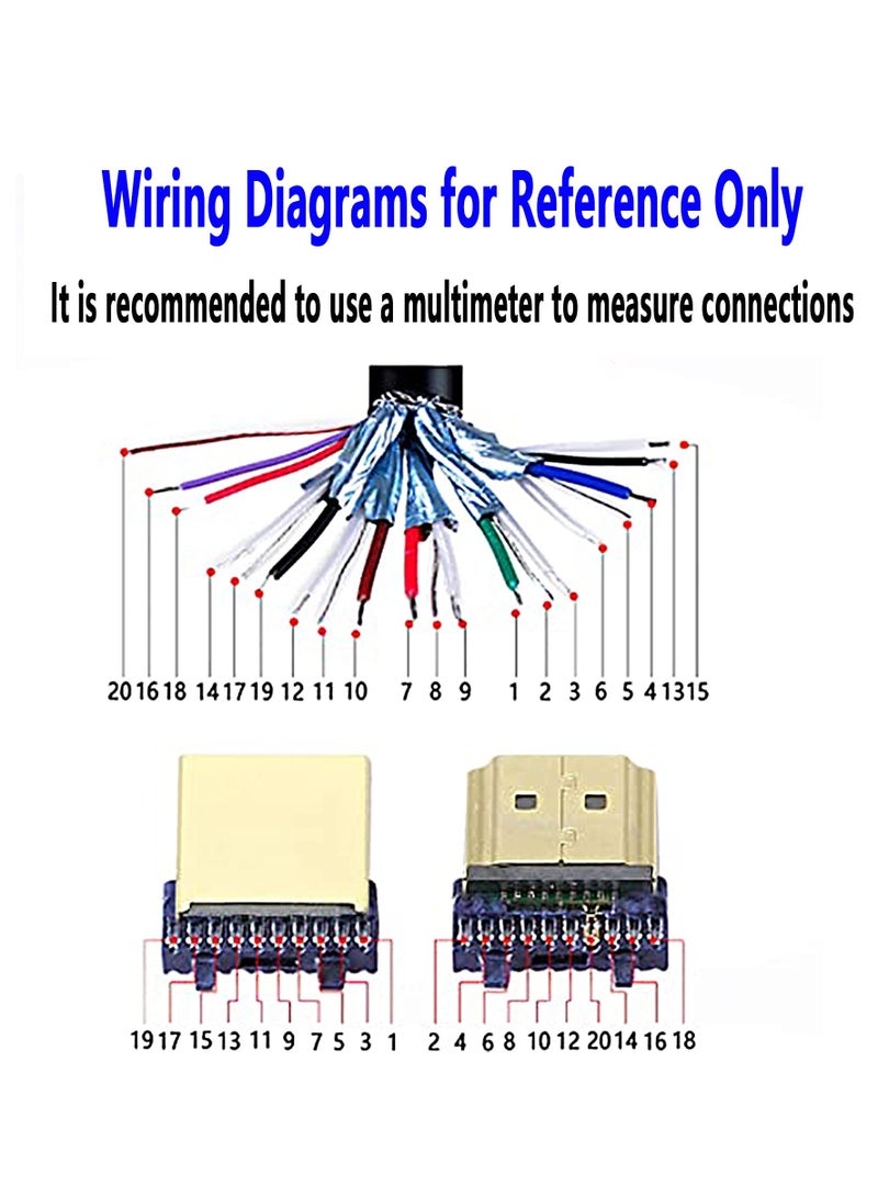 SOLARAE HDMI Solderless Adapter, 2 Pack Gold Plated HDMI Extension Cable Connector, Signals Terminal Breakout Board Free Welding Connector with Plastic Cover Screwdriver - Image 5