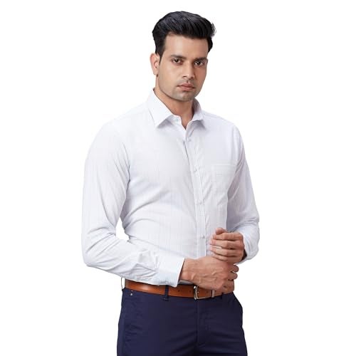 Raymond Men Cotton Slim Fit Shirt (RMSX12766-P1_Light Petrol, 42 - Image 2