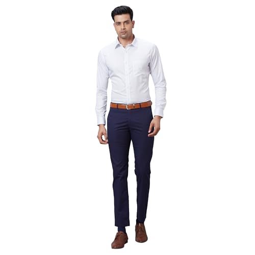 Raymond Men Cotton Slim Fit Shirt (RMSX12766-P1_Light Petrol, 42 - Image 5
