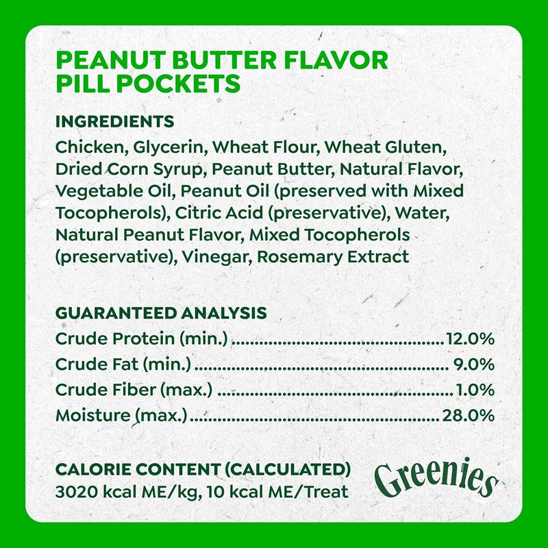 جرينيز حزم صغيرة من Greenies للكلاب، وجبات لينة، تحتوي على زبدة فول سوداني حقيقية، عبوة وزنها 3.2 أونصة (30 وجبة). - Image 5