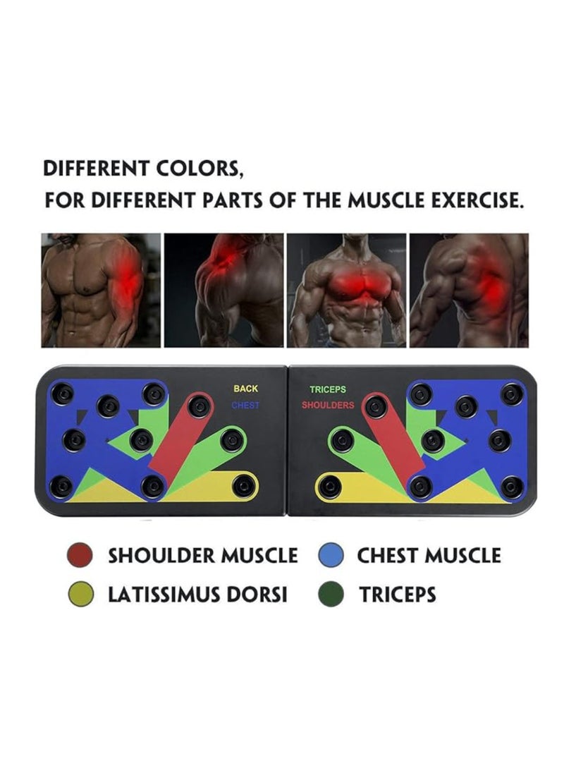Yuwell - Push Up Board System 9 in 1 Body Building Exercise Tools Workout Push Up Stands Multifunctional Push Up Workout Board Training System For Men Women Strength Training Equipment - Image 1