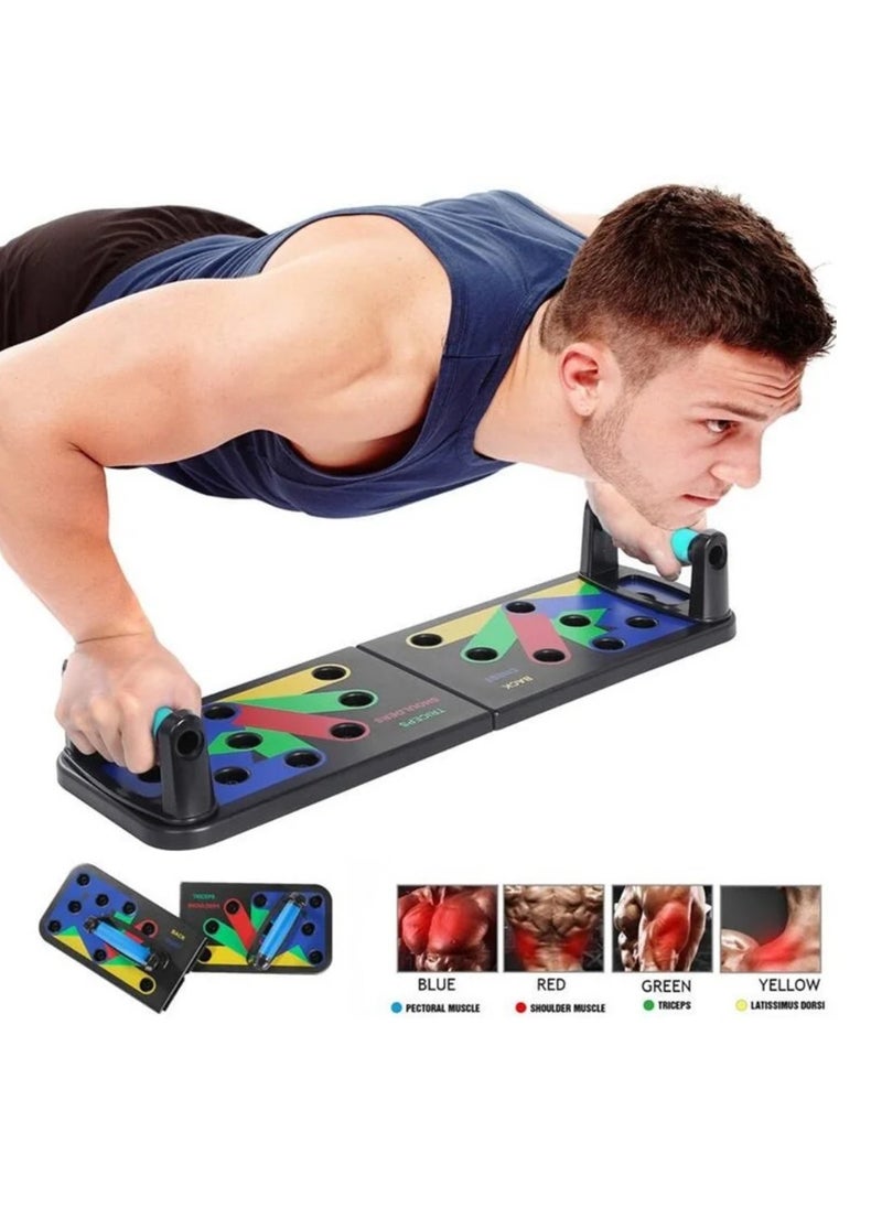 Yuwell - Push Up Board System 9 in 1 Body Building Exercise Tools Workout Push Up Stands Multifunctional Push Up Workout Board Training System For Men Women Strength Training Equipment - Image 1