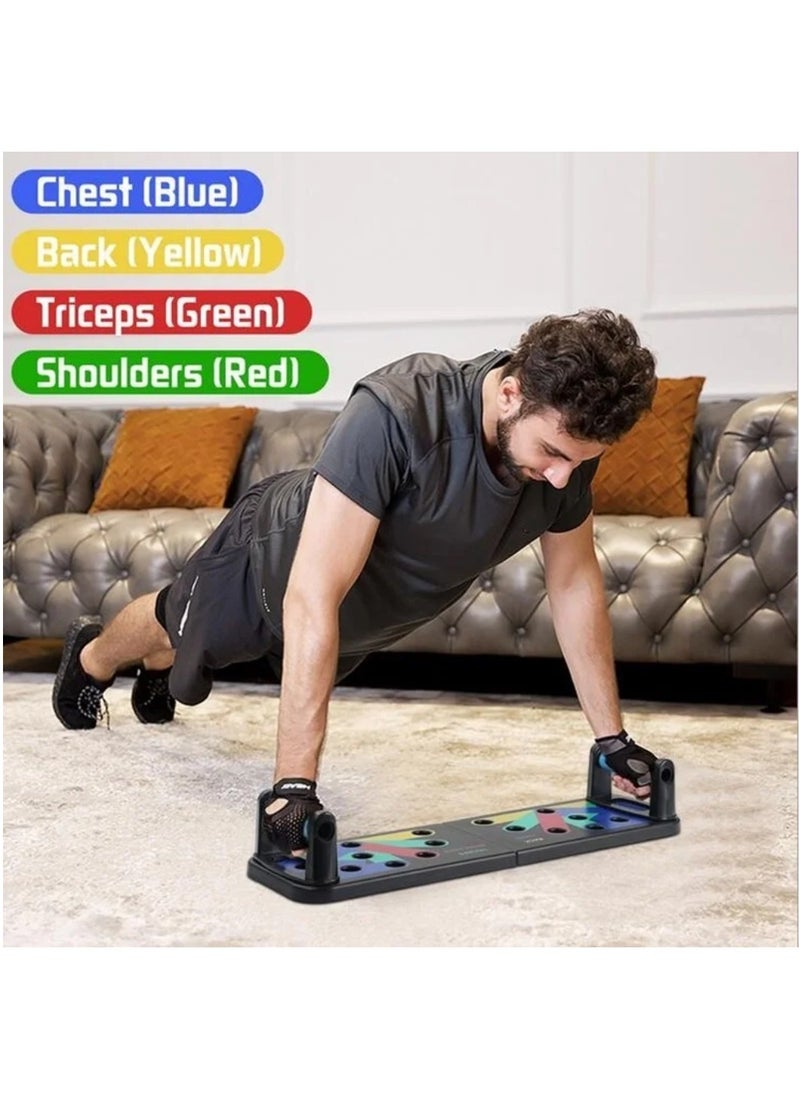 Yuwell - Push Up Board System 9 in 1 Body Building Exercise Tools Workout Push Up Stands Multifunctional Push Up Workout Board Training System For Men Women Strength Training Equipment - Image 1