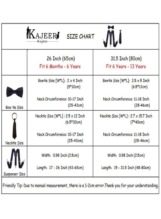 Kajeer أطقم رباطات السروال مع ربطة عنق للأطفال - أطقم إكسسوارات كلاسيكية مرنة قابلة للتعديل للأولاد والبنات من 6 أشهر إلى 13 سنة (وردي، 26 بوصة (تناسب من 6 أشهر إلى 6 سنوات)) - Image 2