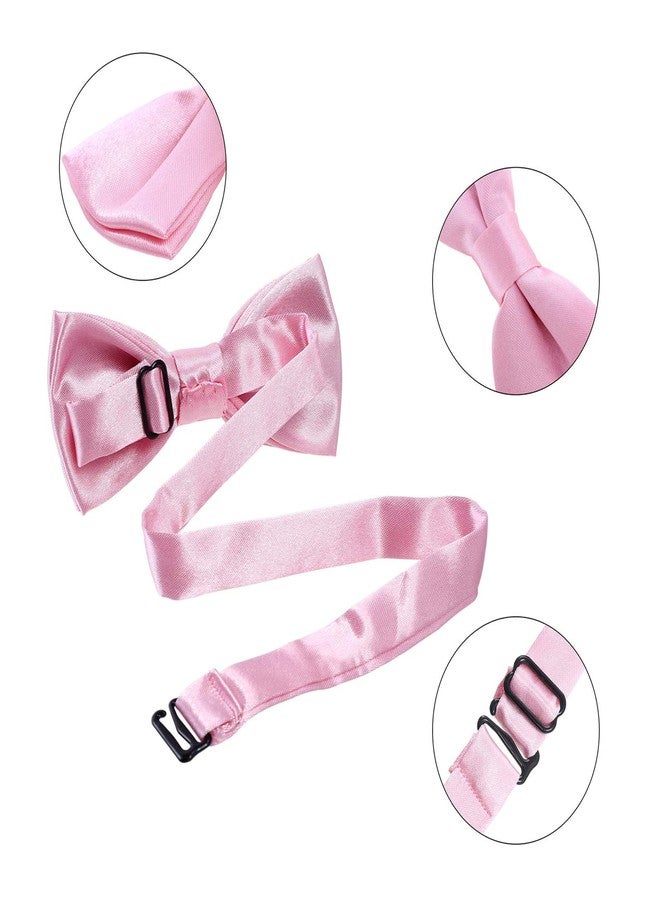 Kajeer أطقم رباطات السروال مع ربطة عنق للأطفال - أطقم إكسسوارات كلاسيكية مرنة قابلة للتعديل للأولاد والبنات من 6 أشهر إلى 13 سنة (وردي، 26 بوصة (تناسب من 6 أشهر إلى 6 سنوات)) - Image 4