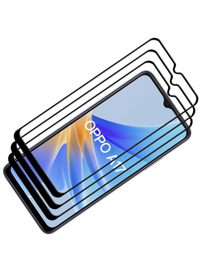 ACLIX 3 Pieces Antistatic ESD Dustproof Premium Quality High Definition Tempered Glass Screen Protector Designed For Oppo A17 - Image 1