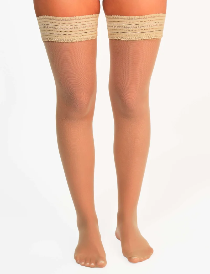 AMBRA Ambra Sheer Stay Up Stockings with Lace Top