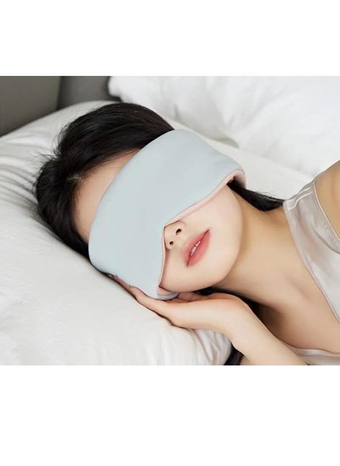 VIO Womens Ultrasoft Reversible Sleep Eye Mask Adjustable Blackout Shade Night Blinder Light Blocking Blindfold Cover Dual Warm Cool Material for Home Travel Airplane Shift Nap  - Image 1