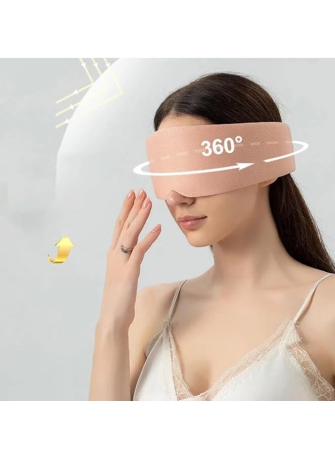 VIO Womens Ultrasoft Reversible Sleep Eye Mask Adjustable Blackout Shade Night Blinder Light Blocking Blindfold Cover Dual Warm Cool Material for Home Travel Airplane Shift Nap  - Image 4