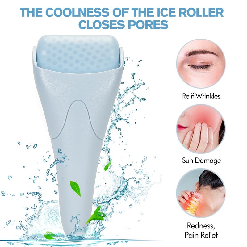 Fronnor Ice Roller for Face,Eyes,Women Gifts Idea,Therapeutic Cooling to Tighten Brighten Complexion and Reduce Wrinkles,Massager Under Eye Puffiness,Migraine and Pain Relidf (Haze Blue) - Image 3
