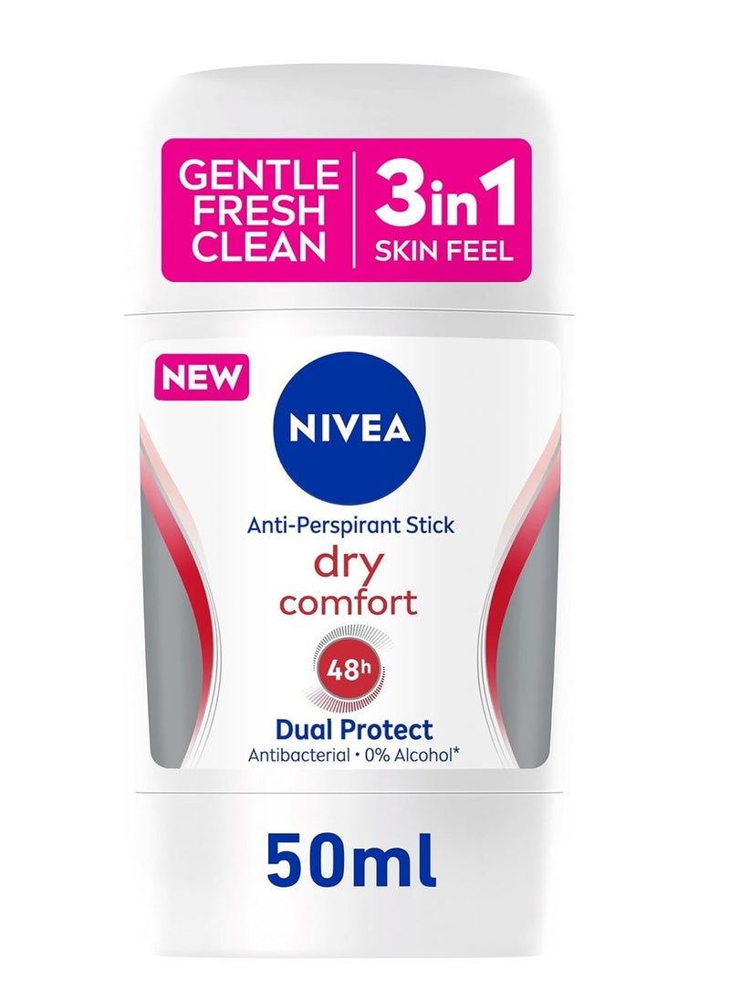 Nivea NIVEA Antiperspirant Stick for Women, 48h Protection, Dry Comfort Quick Dry, 50ml  - Image 1