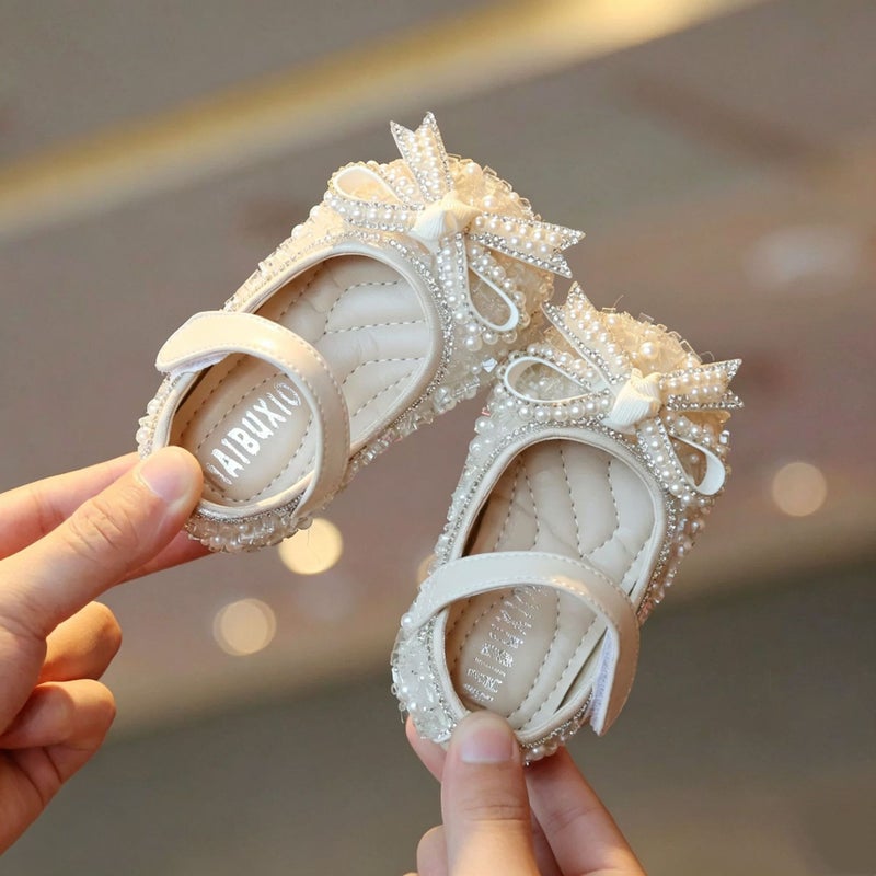 Baby Girl Shoes for First Birthday, Spring and Autumn Style, Princess Infant Walking Shoes, Soft-Soled Toddler Leather Shoes for Summer - Image 2