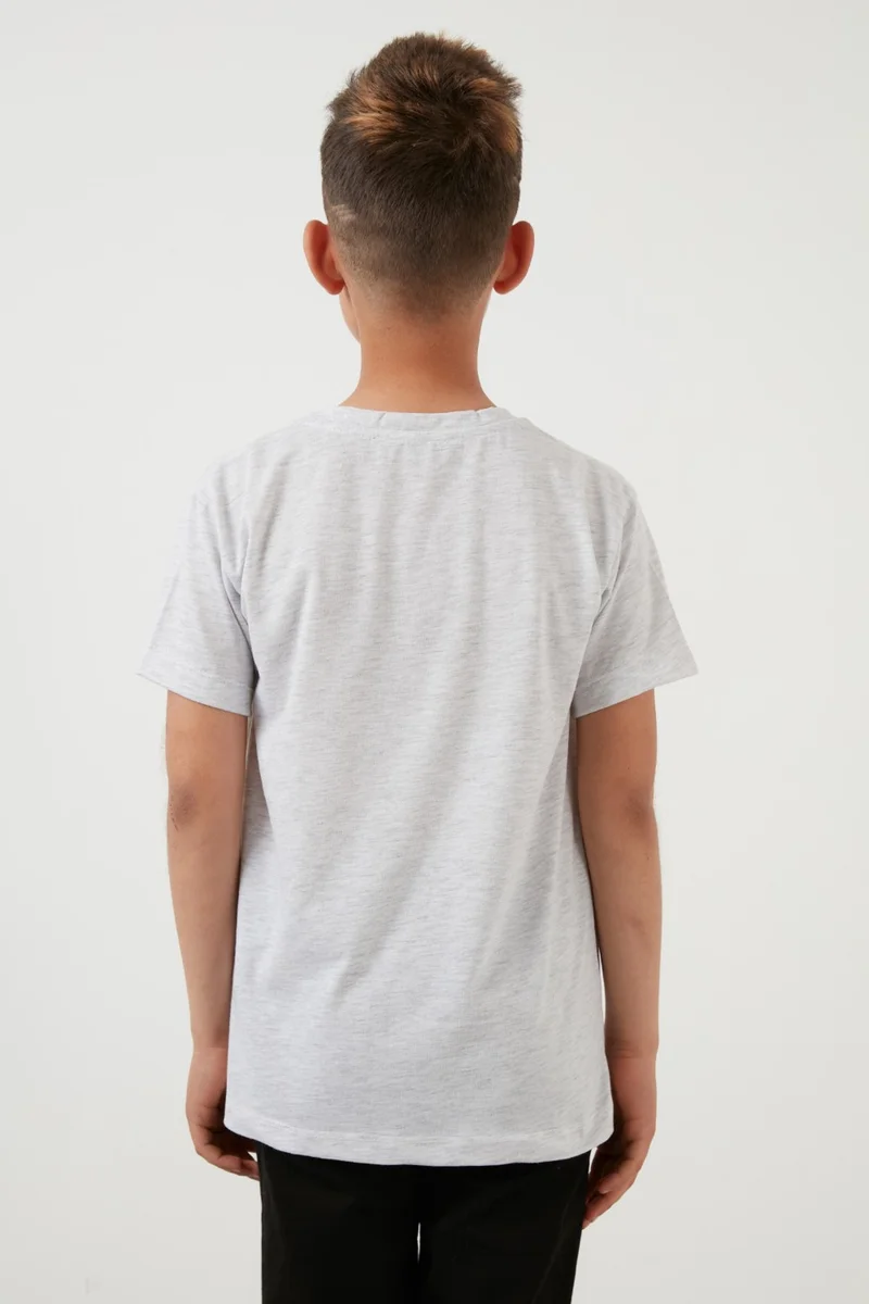 Lela Printed Crew Neck Cotton T Shirt Boy T Shirt 6211016
