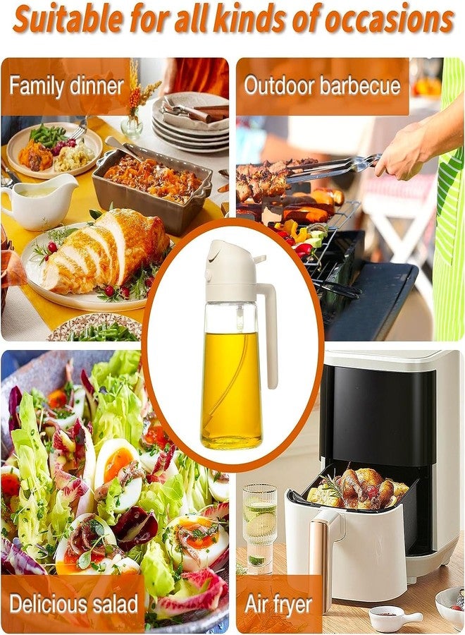 FARIOX Oil Sprayer for Cooking Kitchen Gadgets Accessories for Air Fryer Kitchen Oil Bottle 500 ML Cooking 2 in 1 Olive Oil Sprayer and Oil Dispenser Baking, Kitchen BBQ Air Fryer Salad Frying Baking. - Image 5