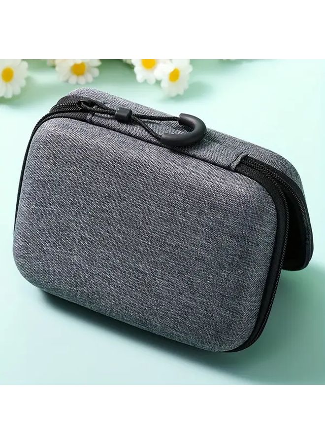 Grey EVA Material 2.5 Inch Hard Drive Case Wireless Headset And Cable Storage Pouch Live Streaming Mic Packaging Box - Image 3