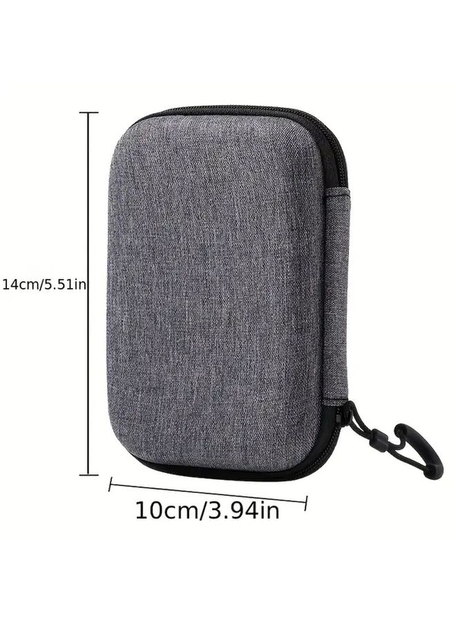 Grey EVA Material 2.5 Inch Hard Drive Case Wireless Headset And Cable Storage Pouch Live Streaming Mic Packaging Box - Image 2
