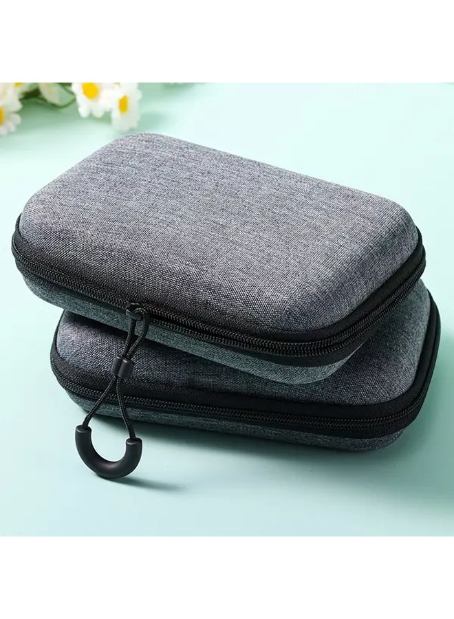 Grey EVA Material 2.5 Inch Hard Drive Case Wireless Headset And Cable Storage Pouch Live Streaming Mic Packaging Box - Image 4