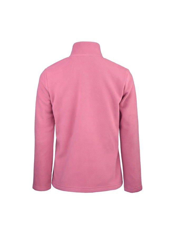 Sofra Women's Polar Fleece Full Zip Up Winter Jacket, Dusty Rose, M - Image 4