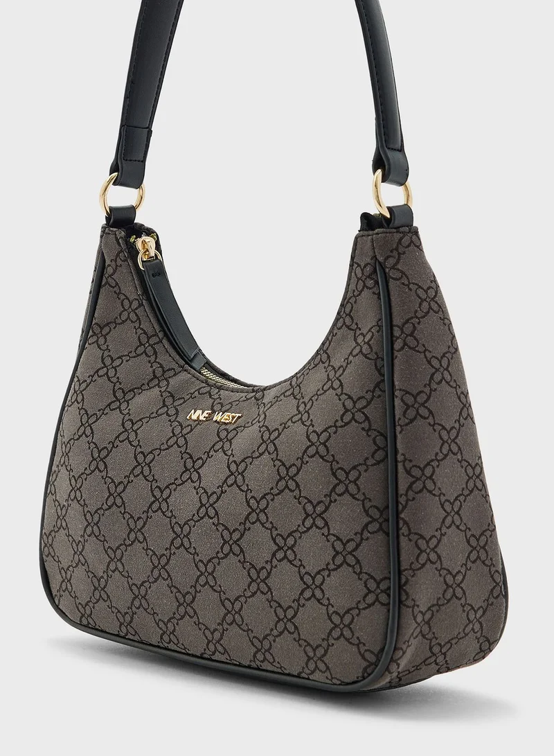 NINE WEST Top Handle Zip Over Hobo