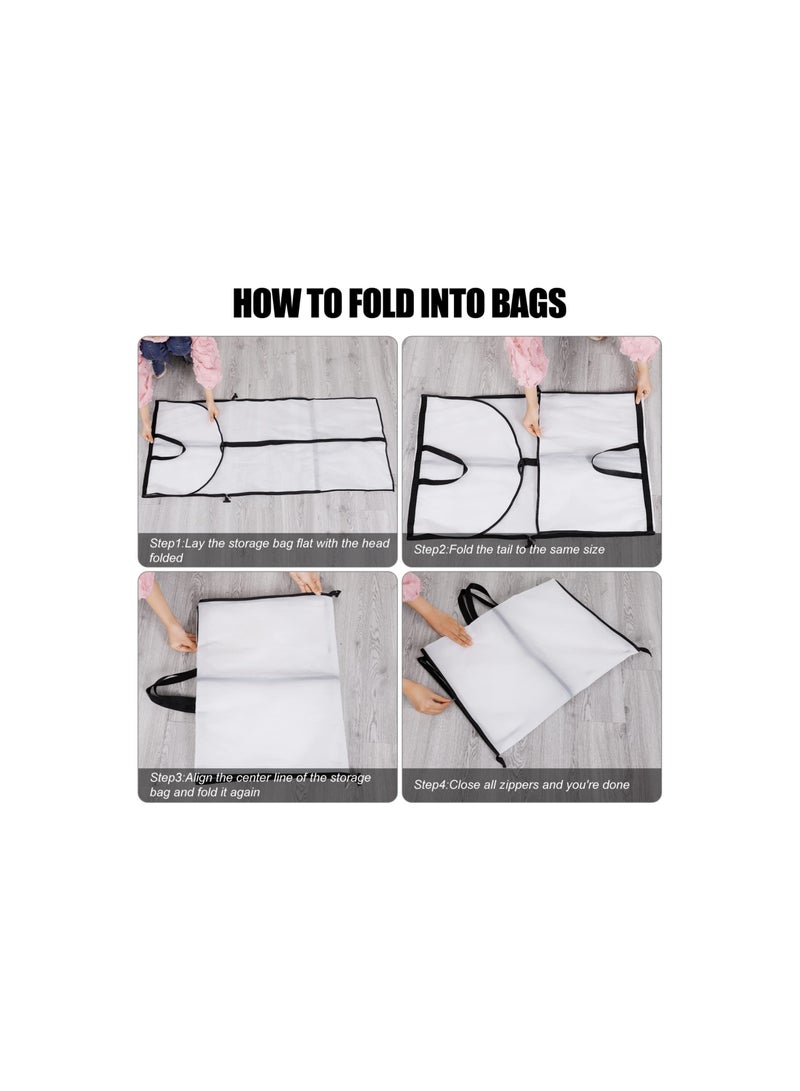 Generic Long Garment Bags with Zipper (60x180 cm) - Waterproof, Anti-Mite, Breathable PEVA Clothes Covers for Dresses and Suits, Mildew-Proof, Pet-Hair-Proof, Ideal for Storage and Travel (2 Pack)  - Image 5