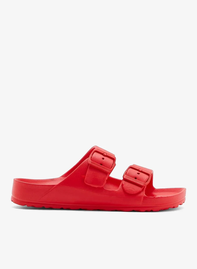 ديفاكتو صندل بكعب عريض وحزام مزدوج