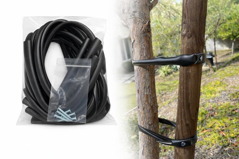 MONARCA SUPPLIES Tree Ties with Complimentary Nail 32 Inch Black Heavy Duty Ties for Plant Support and Landscaping 10 Pack - Image 2