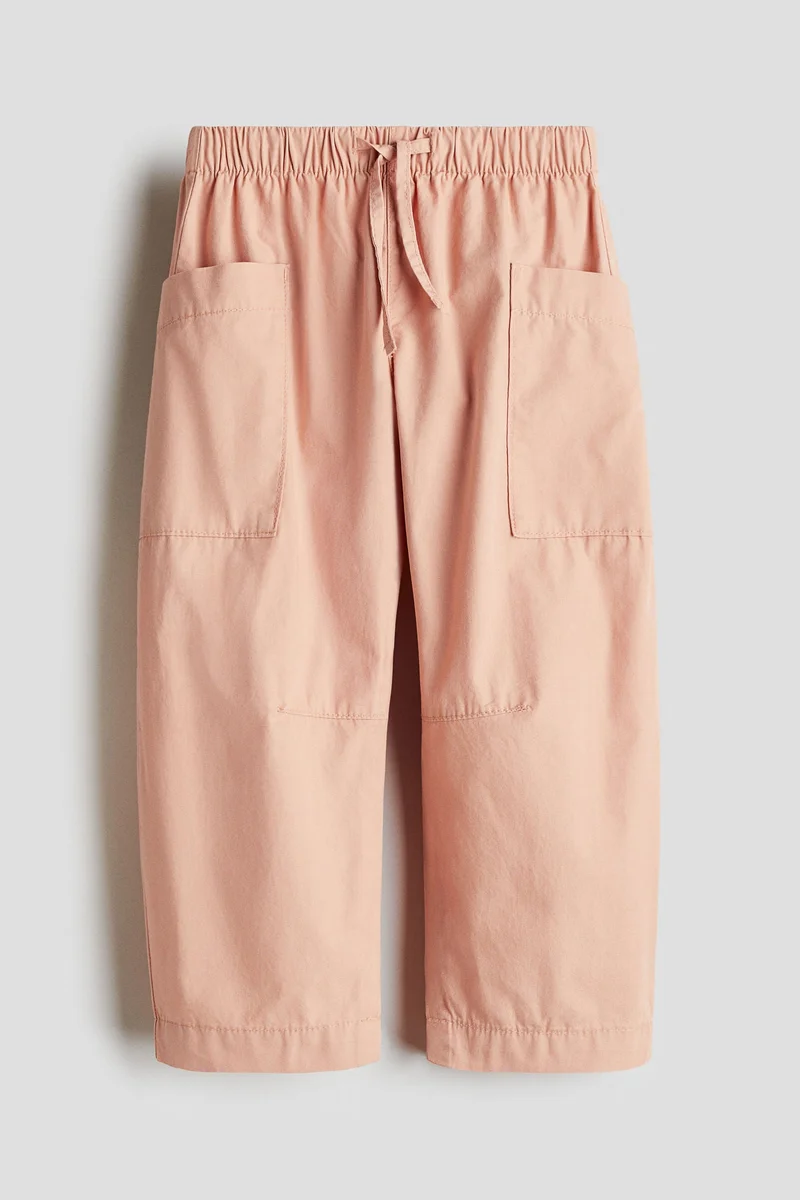 H&M Barrel-leg cotton trousers