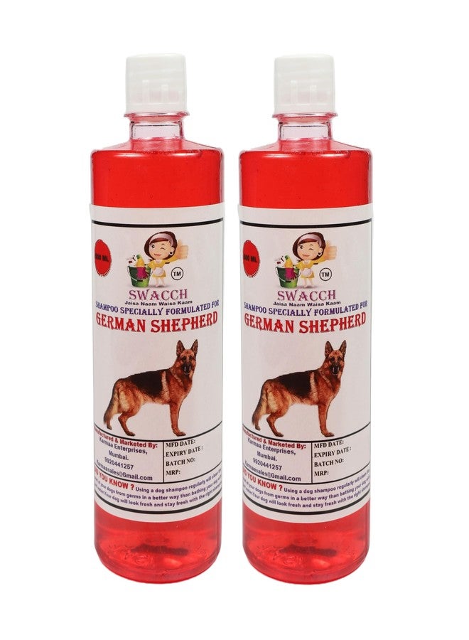 SWACCH Shampoo Specially FORMULATED for German Shepherd (500ML) (Pack of 2) Jasmine - Image 1