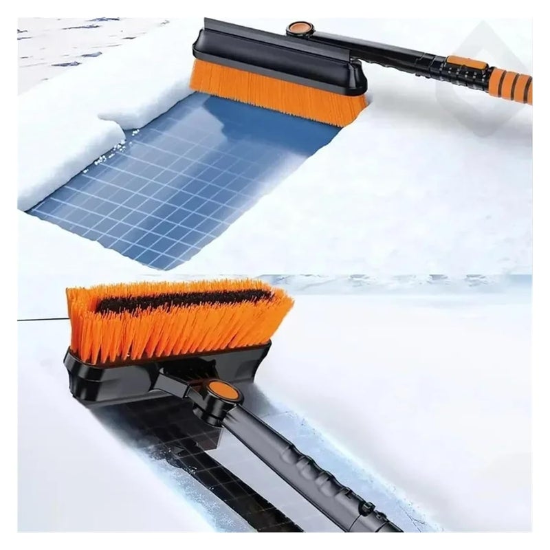 Compatible for in 1/5 Telescoping Snow Brush with Ice Scraper 270° Pivot Foam Grip for Car Windshield Truck(1pcs 3 in 1) - Image 2